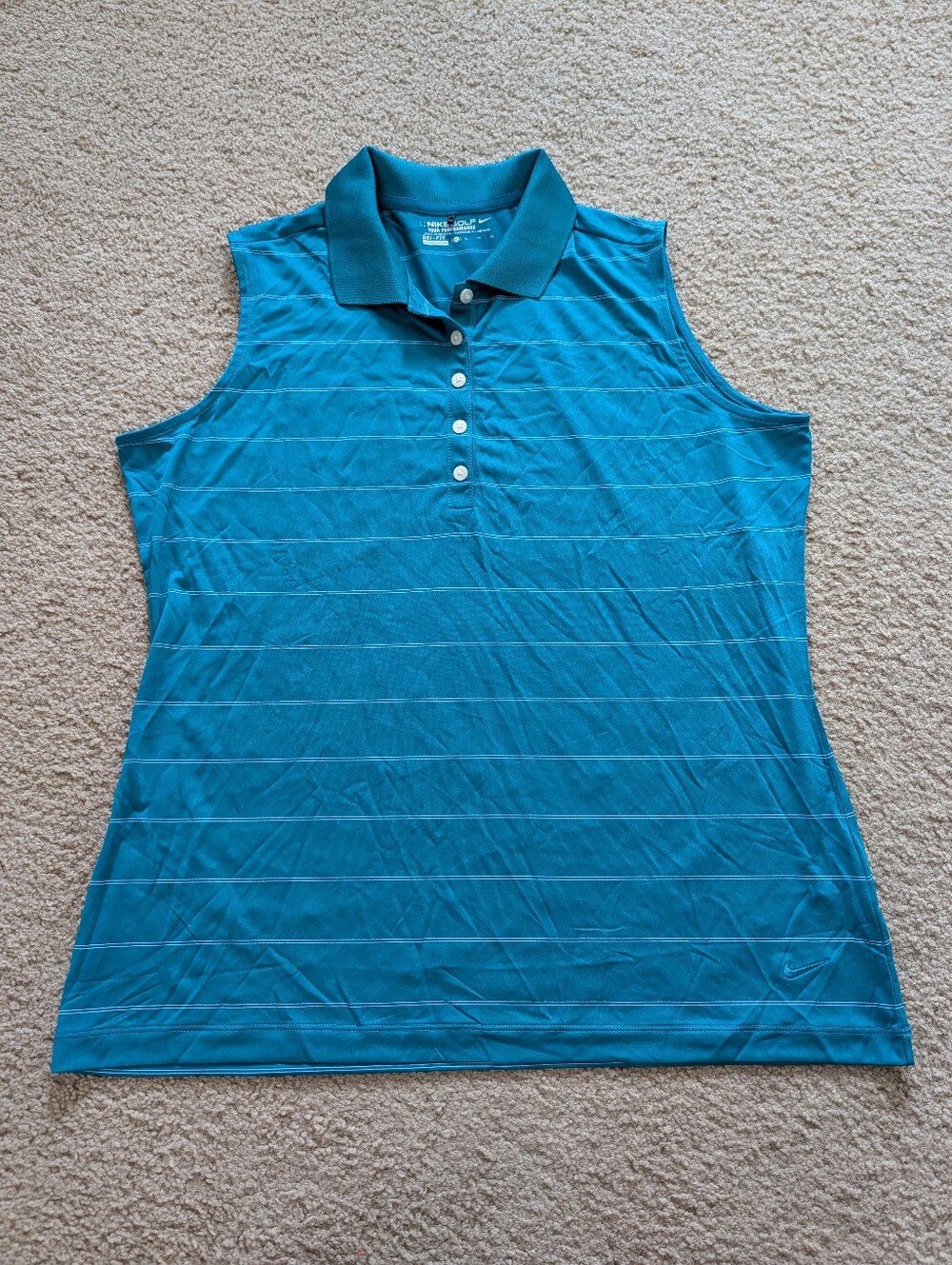 Nike Golf Women's Teal Sleeveless Polo Tank Top